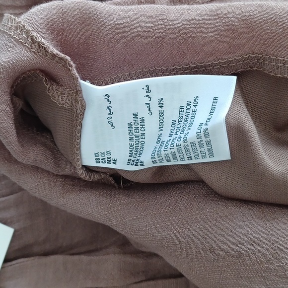 Style & CO Birds Nest Lace Sheer Front Sun Dress Mocha Color 0X Plus - Picture 8 of 8